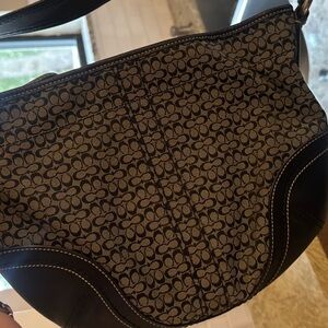 Coach Signature Black and Gray Messenger Bag